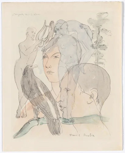 Duplicate of J'étais perdu dans la rêverie (I Was Lost in the Reverie) from Le Peseur d'âmes (The Weigher of Souls) by Francis Picabia, illustrated book, 1931