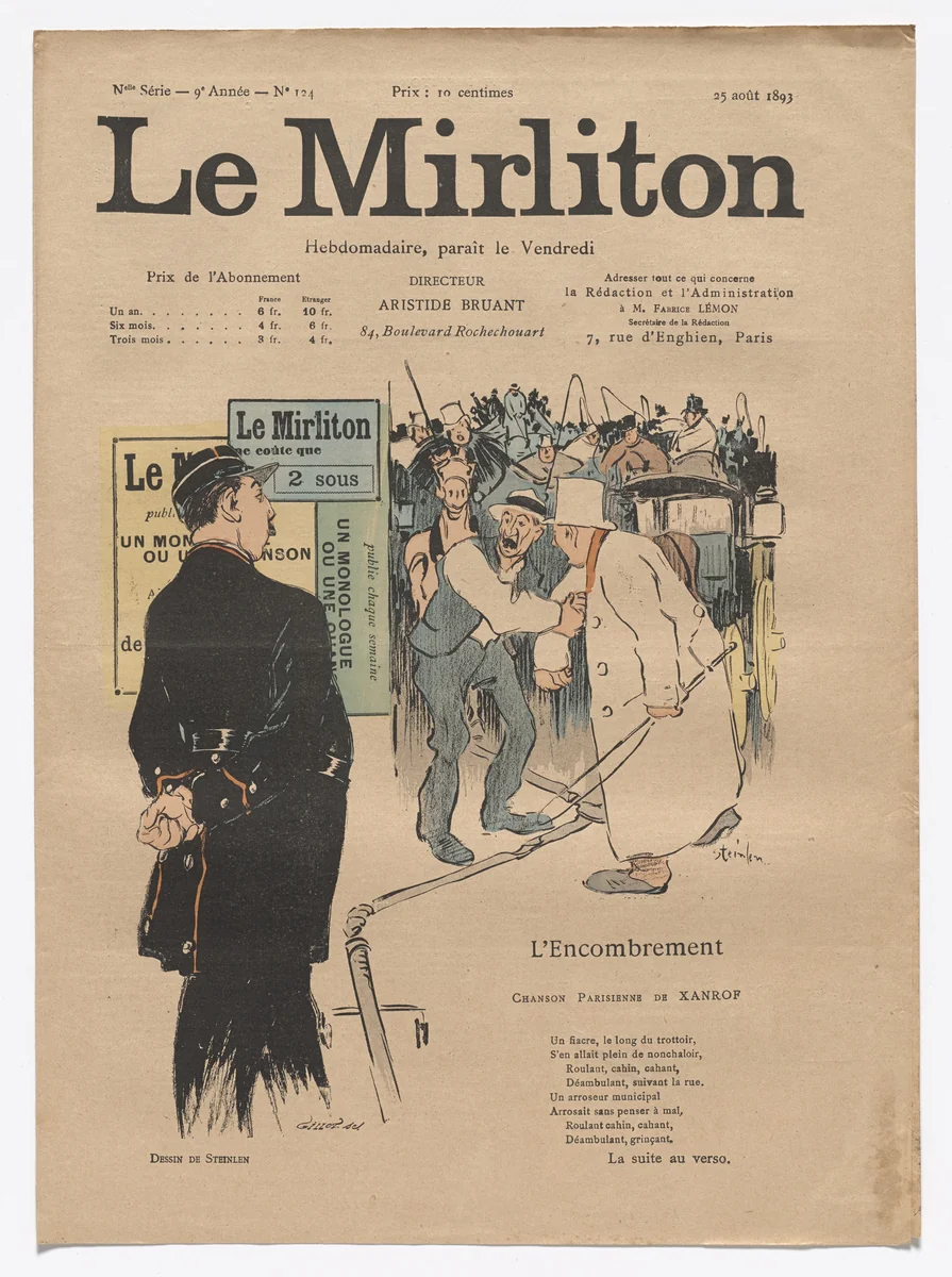 Le Mirliton, no. 124 by Théophile-Alexandre Steinlen, periodical, 1893