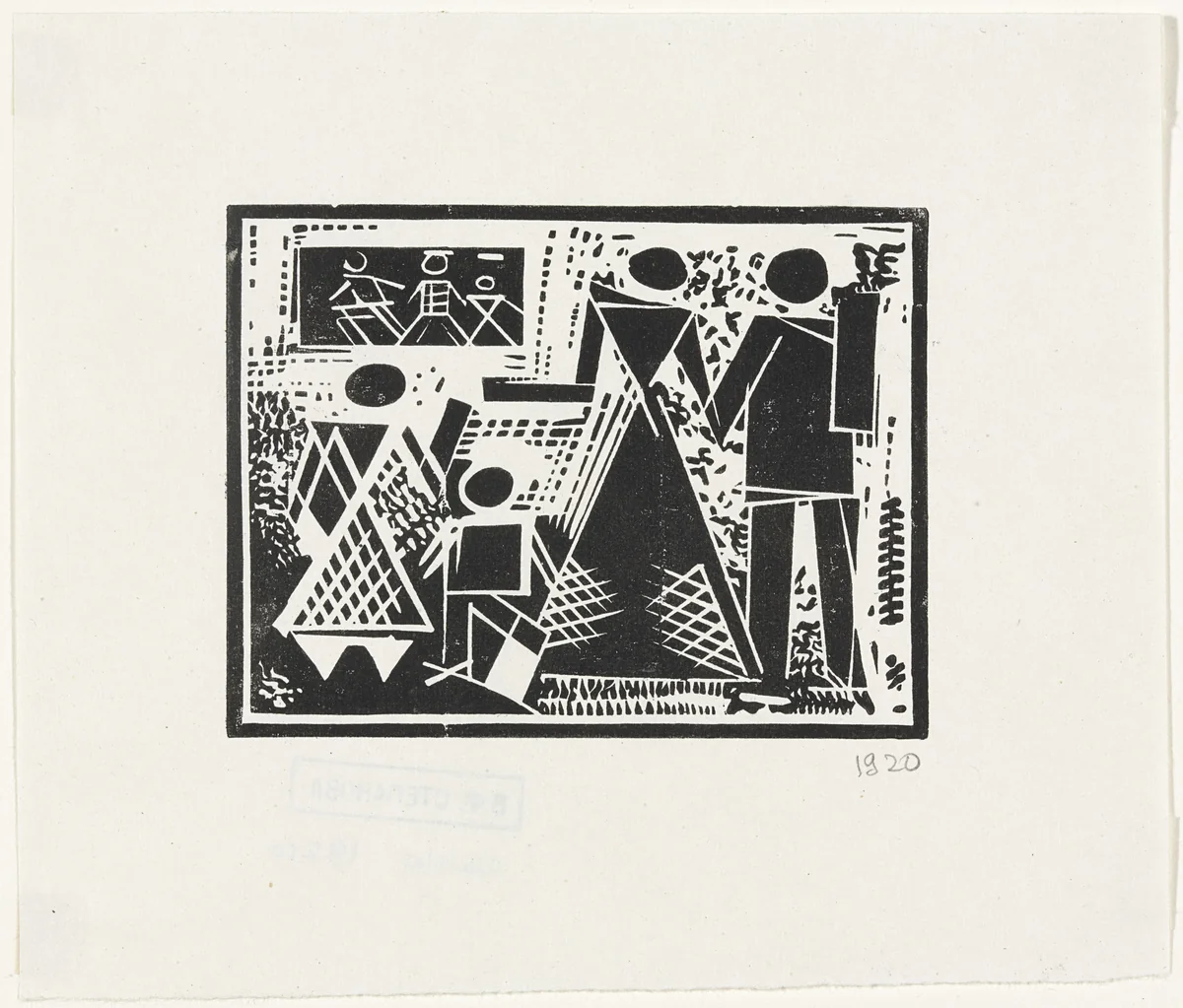 Family by Varvara Stepanova, print, 1920