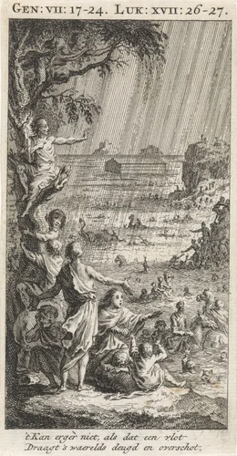Zondvloed by anonymous, print, 1712