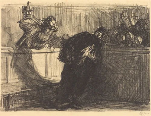 L'avocat invectivé (The Lawyer Abused) by Jean-Louis Forain, print, 1914