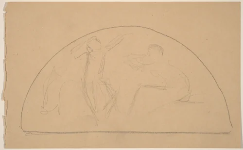 Study for a Lunette by Charles Sprague Pearce, drawing, 1890-1897
