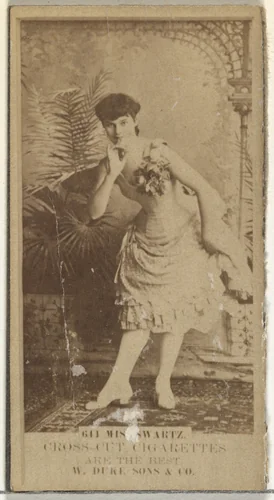 Card Number 644, Miss Schwartz, from the Actors and Actresses series (N145-3) issued by Duke Sons & Co. to promote Cross Cut Cigarettes by W. Duke, Sons & Co., photograph, 1880-1889