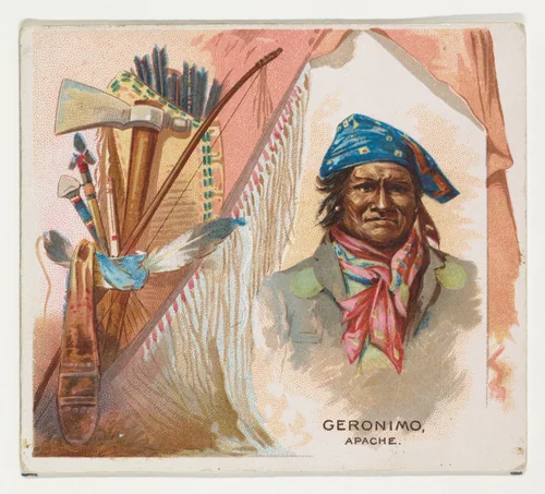 Geronimo, Apache, from the American Indian Chiefs series (N36) for Allen & Ginter Cigarettes by Allen & Ginter, print, 1888