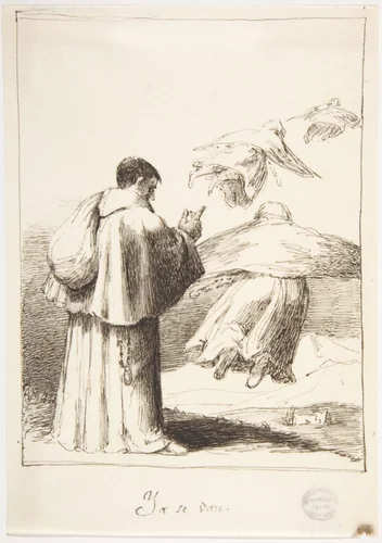 Already They Are Going (Ya se van) by Leonardo Alenza, drawing, 1807-1845