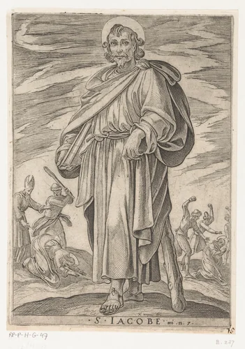 De heilige Jakobus de Mindere by Unknown, print, 1565-1630
