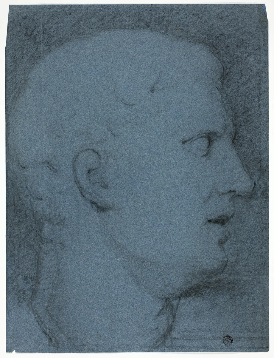 Profile of Head after a Cast (recto and verso) by George Henry Harlow, drawing, 1807-1819