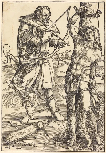 The Martyrdom of Saint Sebastian by Hans Baldung Grien, print, 1484-1545