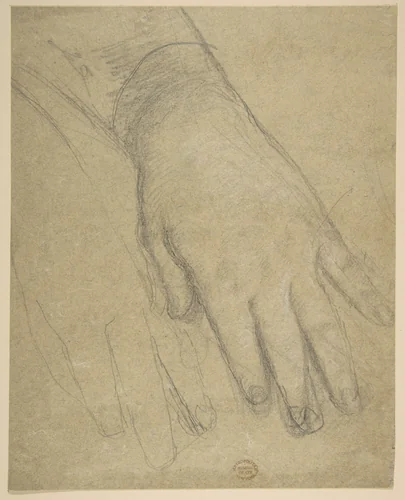 Study of a Hand by anonymous, drawing, 1800-1900