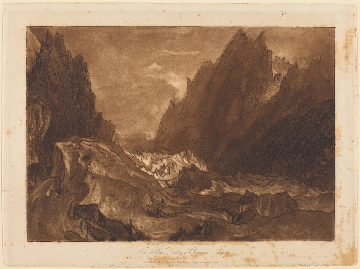 Mer de Glace by Joseph Turner, print, 1812