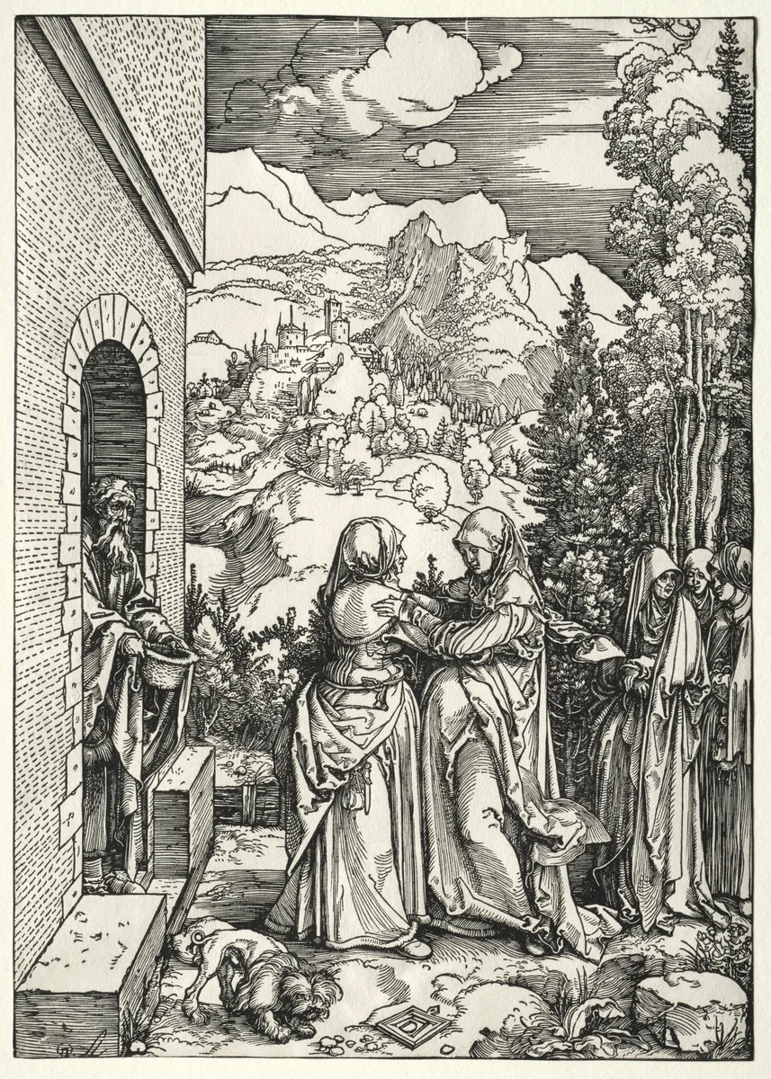 The Visitation by Albrecht Dürer, print, 1499-1509