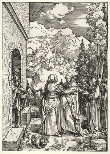 The Visitation by Albrecht Dürer, print, 1499-1509