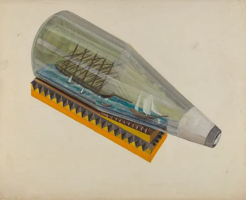 Ship in a Bottle by Charles R. Shane, index of american design, 1936