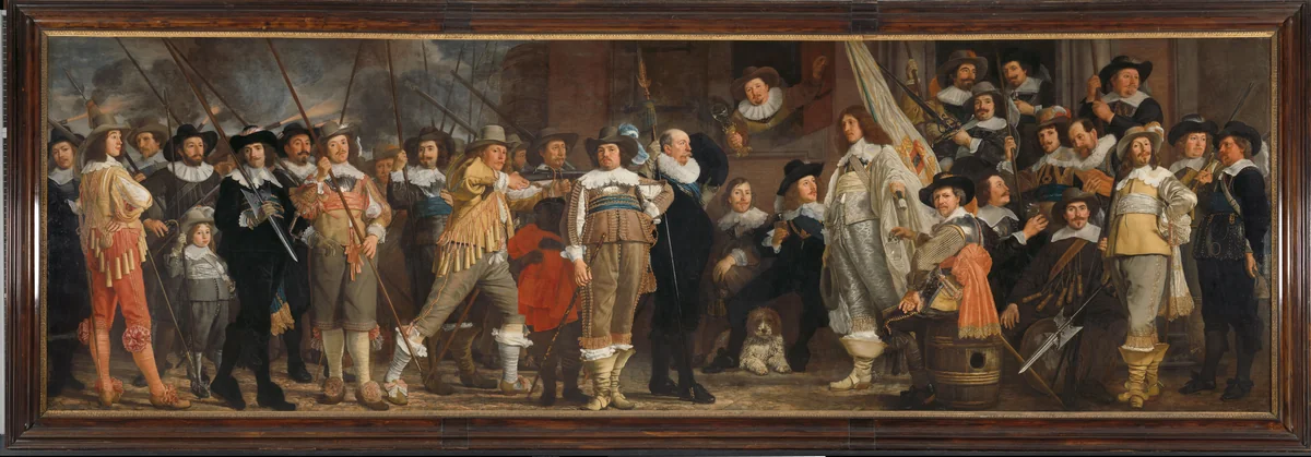 Militia Company of District VIII in Amsterdam under the Command of Captain Roelof Bicker by Bartholomeus van der Helst, painting, 1640-1643
