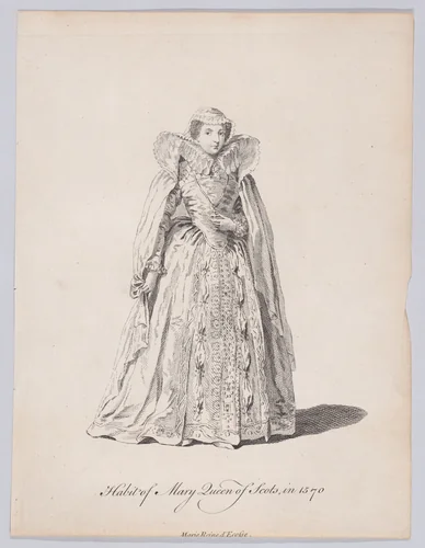Habit of Mary Queen of Scots, in 1570 by Mary, Queen of Scots, print, 1771-1835