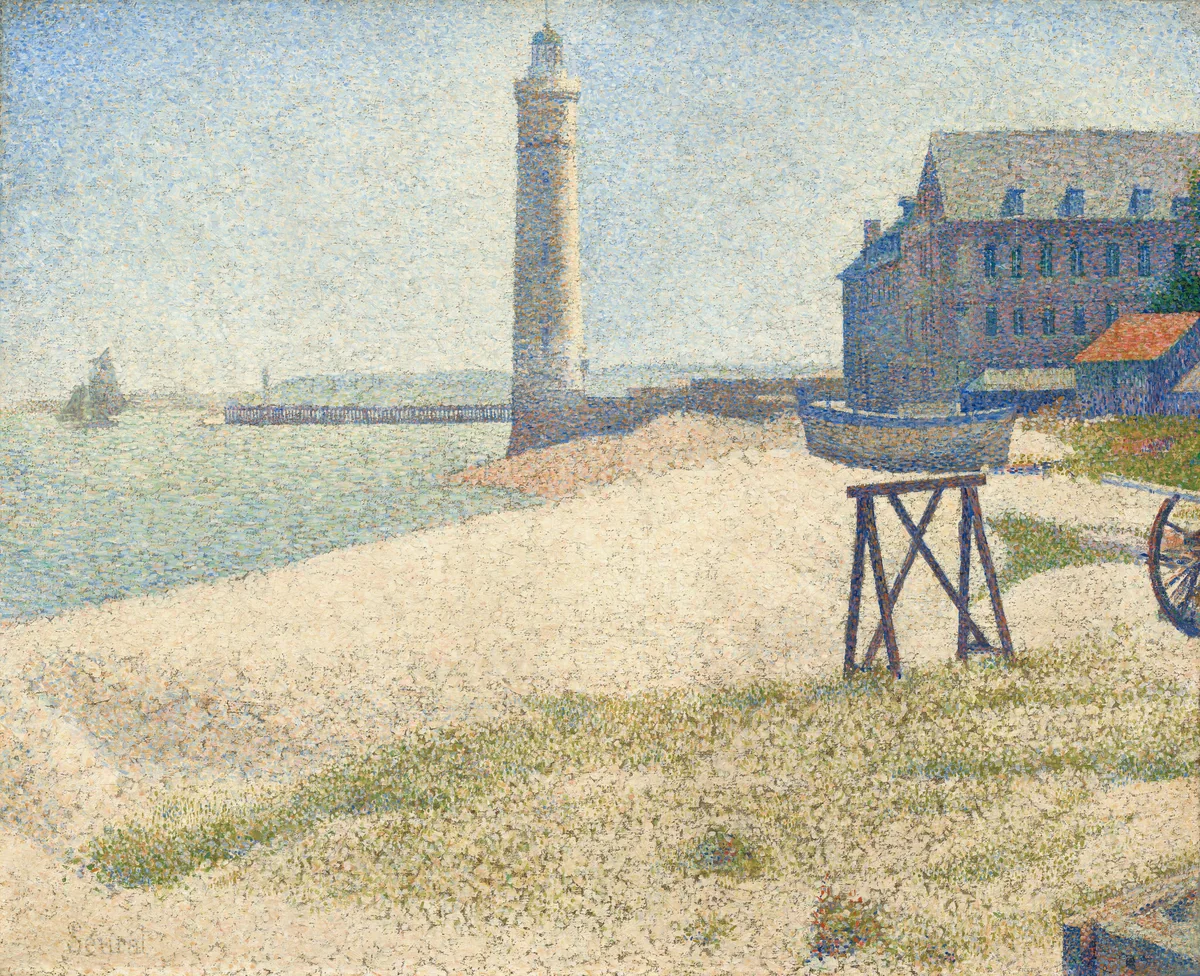 The Lighthouse at Honfleur by Georges Seurat, painting, 1886