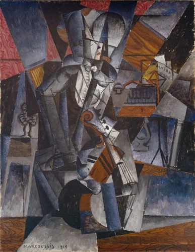 The Musician by Louis Casimir Ladislas Marcoussis, painting, 1914