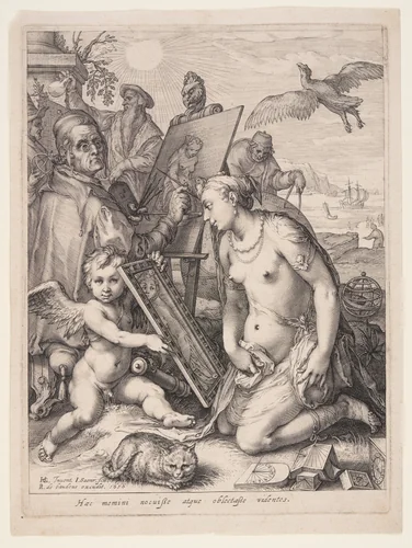 Allegory of Visual Perception by Jan Saenredam, print, 1616