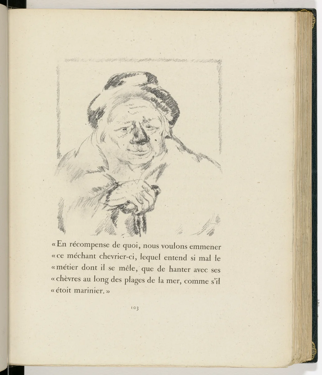 In-text plate (page 103) from Daphnis et Chloé by Pierre Bonnard, illustrated book, 1902