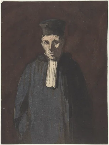 Prosecutor by Honoré Daumier, drawing, 1808-1879