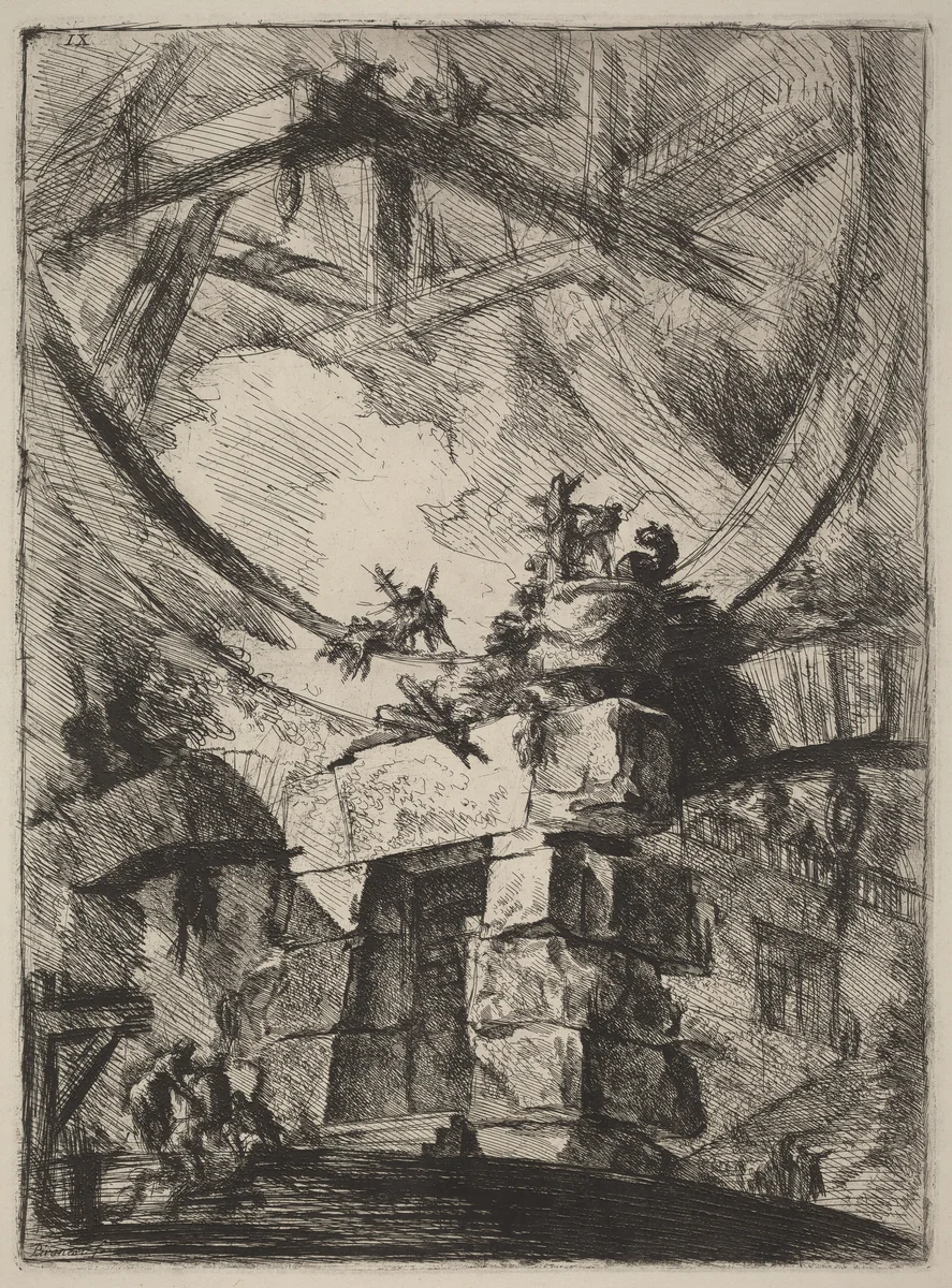 The Giant Wheel by Giovanni Battista Piranesi, print, 1780-1790