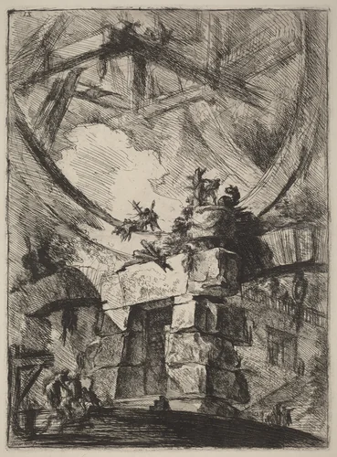 The Giant Wheel by Giovanni Battista Piranesi, print, 1780-1790