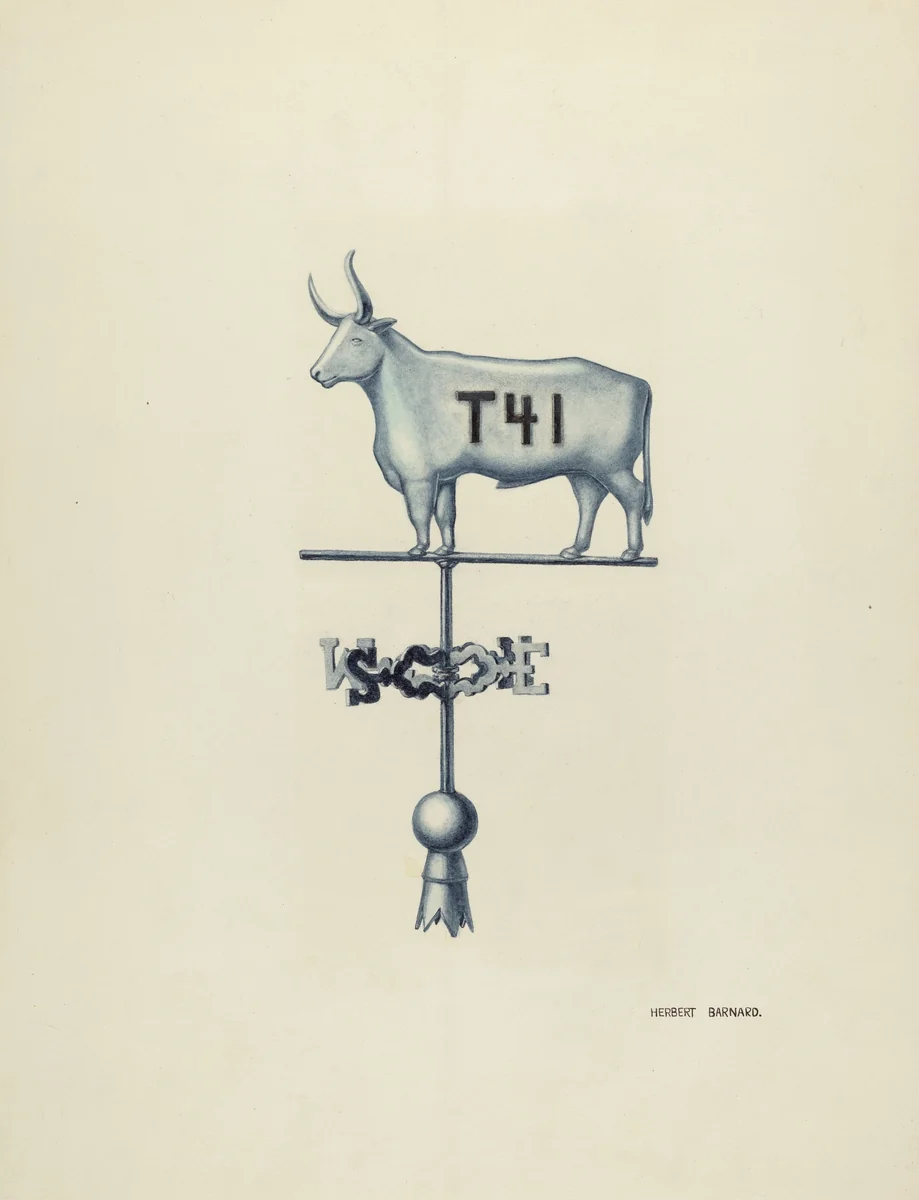 Weather Vane by Herbert Barnard, index of american design, 1941