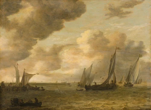 Estuary with Sailing Boats by Jan van Goyen, painting, 1655