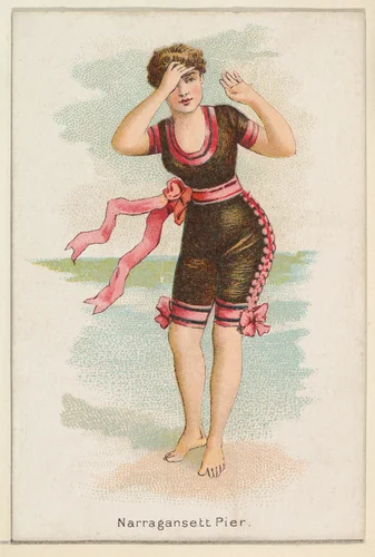 Narragansett Pier, from the Beautiful Bathers series (N192) issued by Wm. S. Kimball & Co. by William S. Kimball & Company, print, 1889