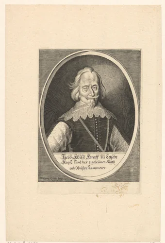 Portret van Hanns Jakob Khiesel von Kaltenbrunn by Unknown, print, 1591-1662