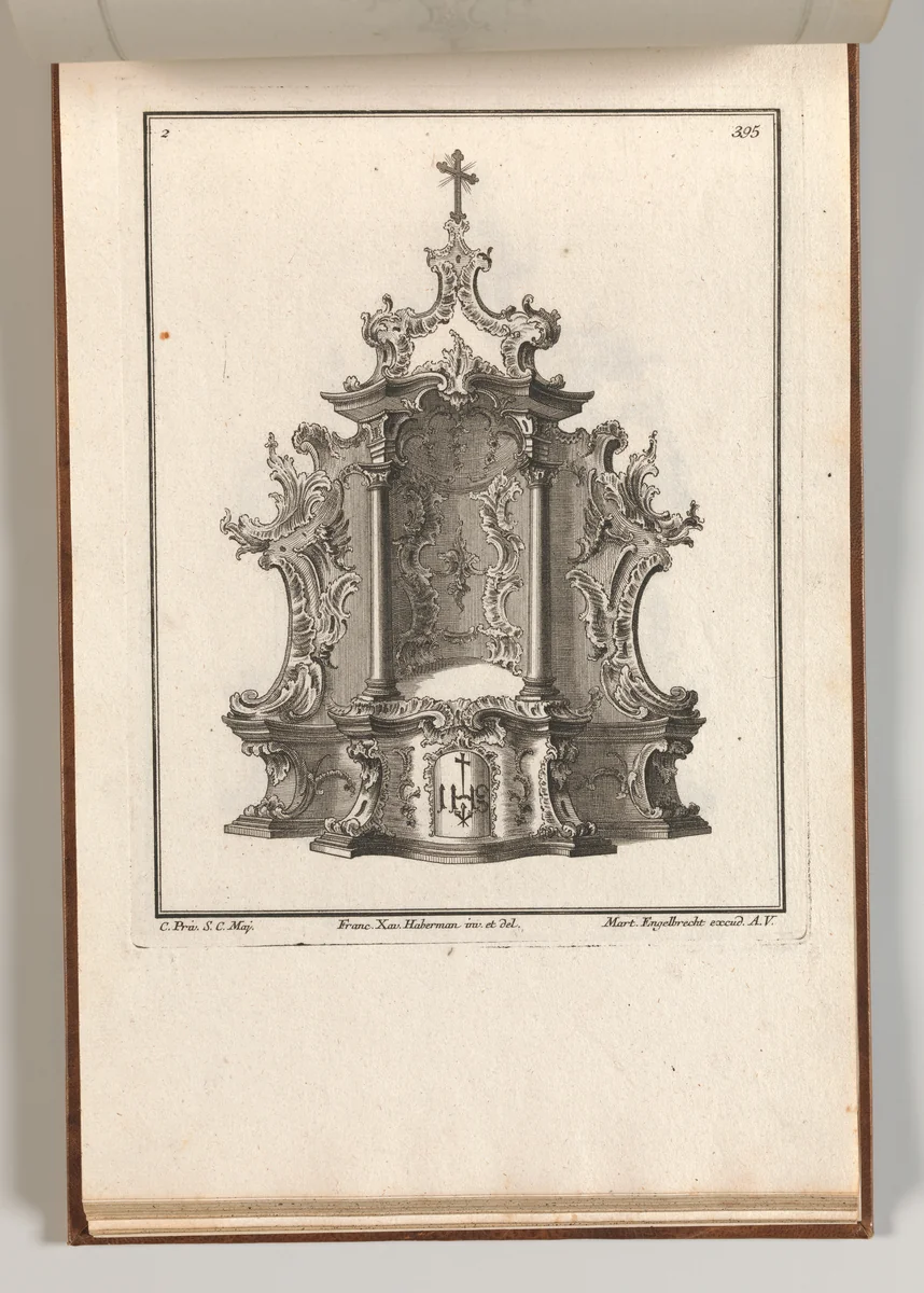 Design for a Tabernacle, Plate 2 from the series 'Tabernacle' by Franz Xavier Habermann, book, 1745-1755