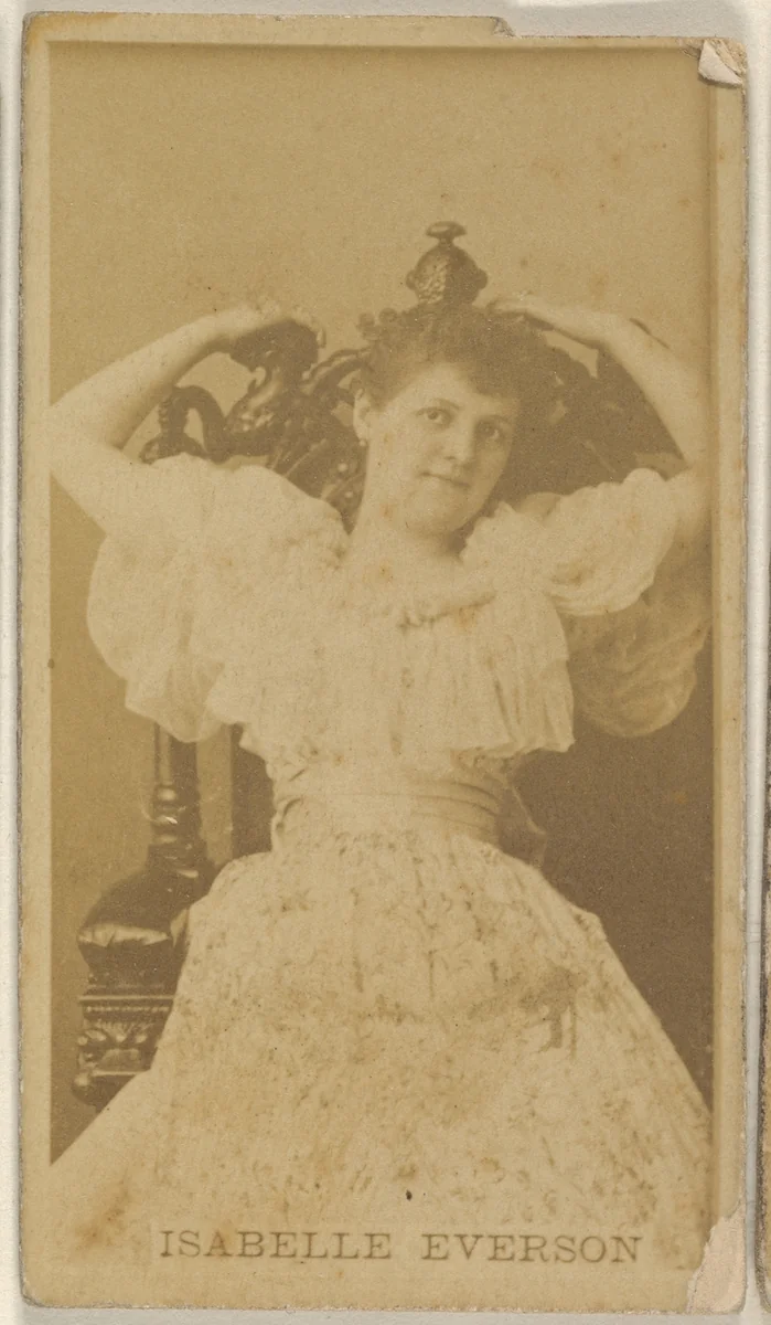 Isabelle Everson, from the Actors and Actresses series (N45, Type 8) for Virginia Brights Cigarettes by Allen & Ginter, photograph, 1885-1891
