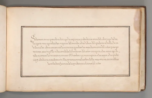 Calligraphic Exercise in Spanish by anonymous, book, 1600-1625