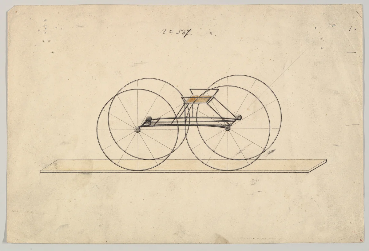Skeleton Wagon #567 by Brewster & Co., drawing, 1860-1870