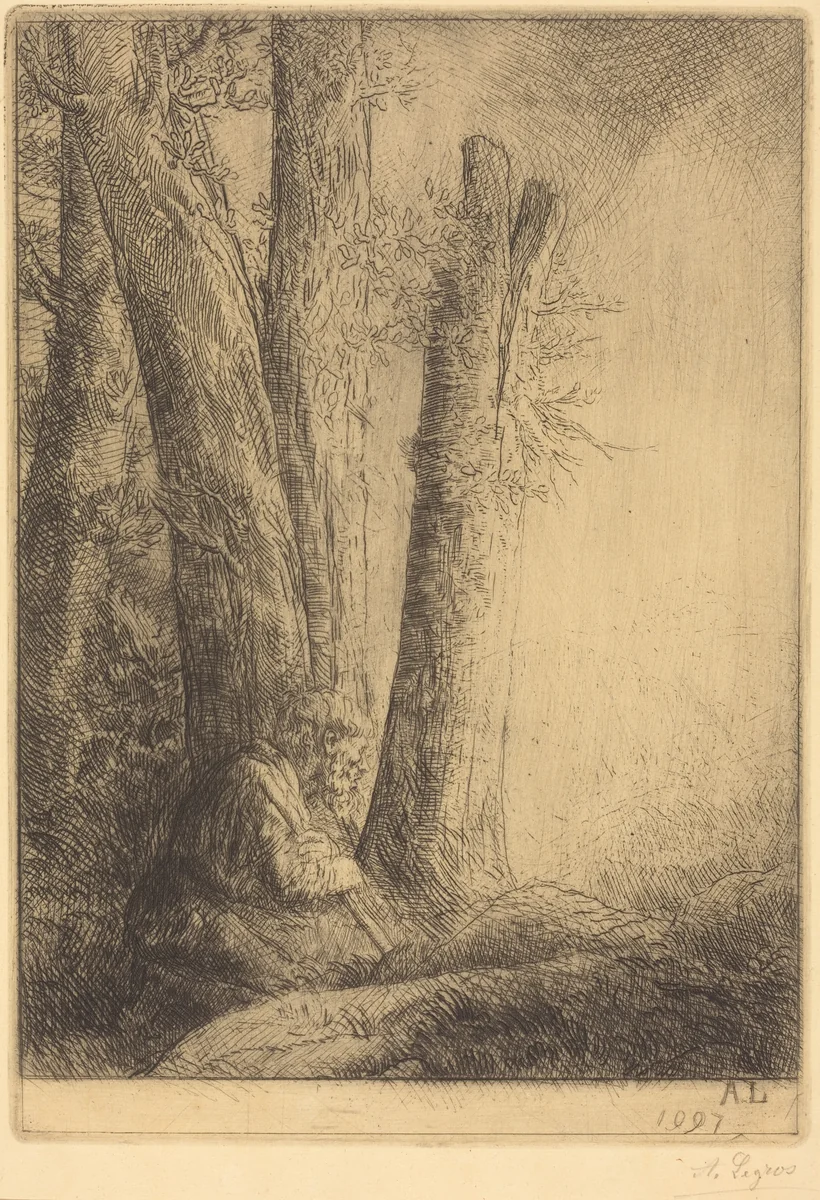 Study for the Prodigal Son (Etude pour L'enfant prodigue) by Alphonse Legros, print, 1837-1911