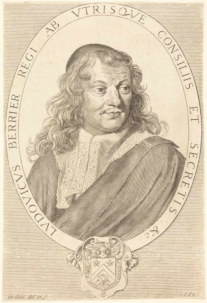 Louis Berryer by Claude Mellan, print, 1667