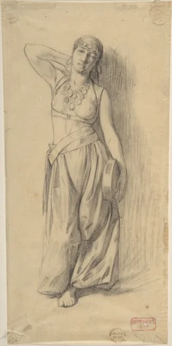 Study for "The Almeh" by Charles Bargue, drawing, 1879