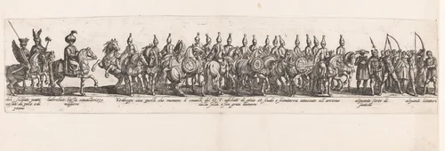 Cavalcade voor vertrek van een sultan by Antonio Tempesta, print, 1599-1647
