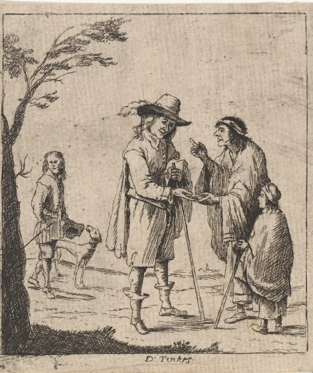 Waarzegster by anonymous, print, 1700-1799