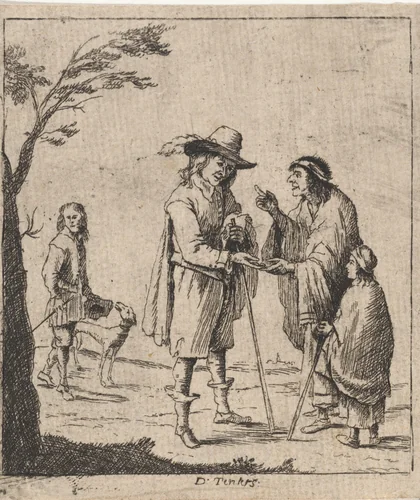 Waarzegster by anonymous, print, 1700-1799