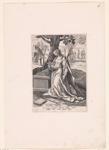 Heilige Lucia by Unknown, print, 1583-1587
