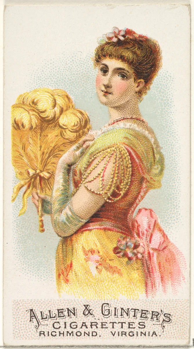 Plate 8, from the Fans of the Period series (N7) for Allen & Ginter Cigarettes Brands by Allen & Ginter, print, 1889