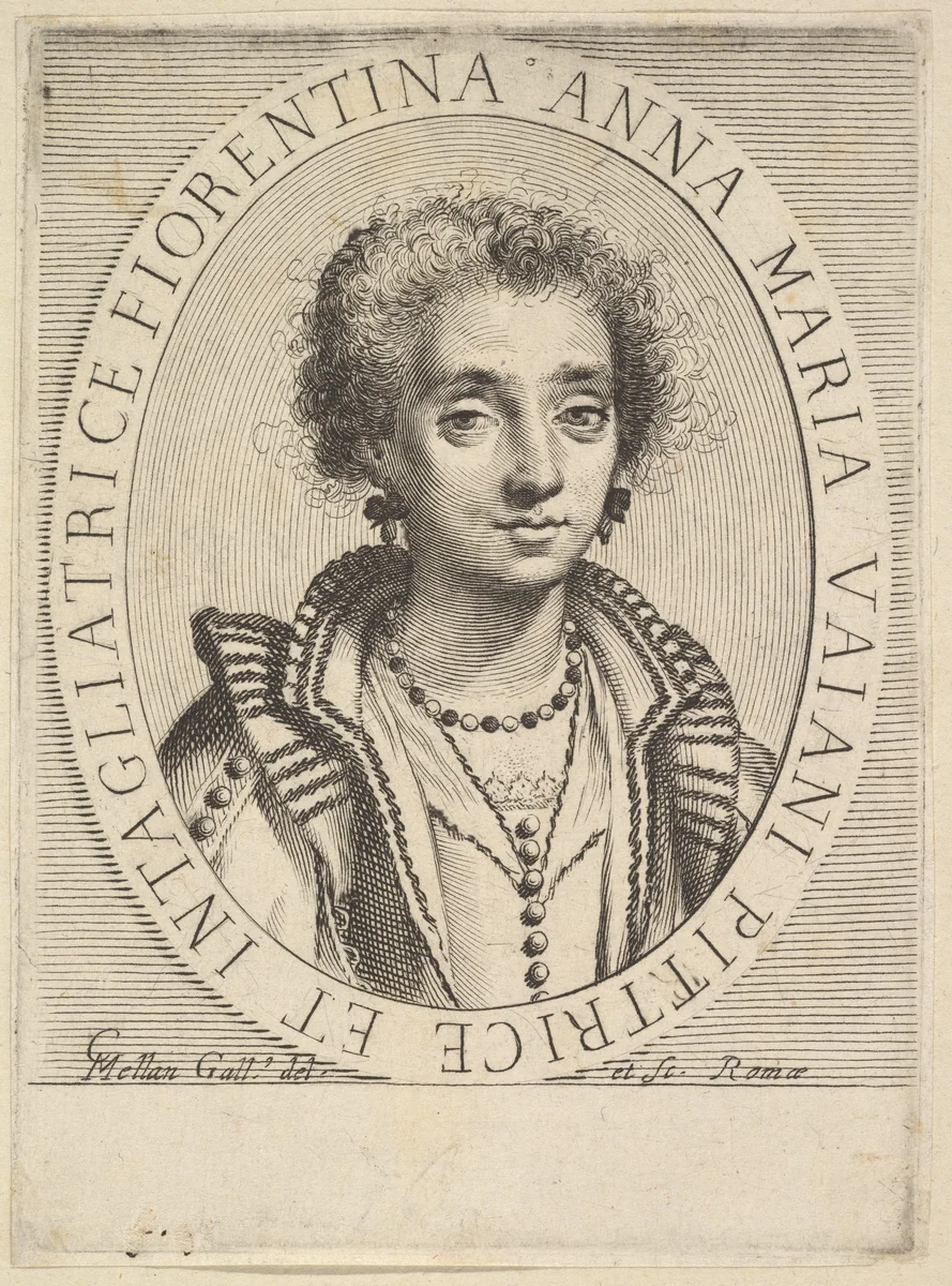 Anna Maria Vaiani by Claude Mellan, print, 1624-1636