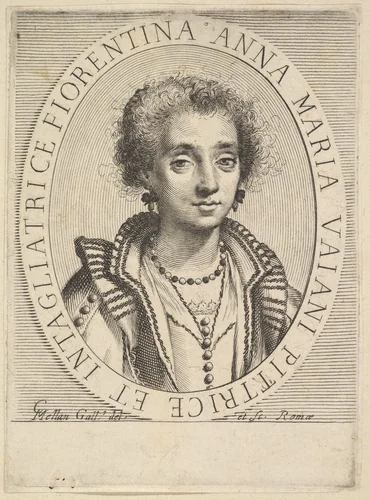 Anna Maria Vaiani by Claude Mellan, print, 1624-1636