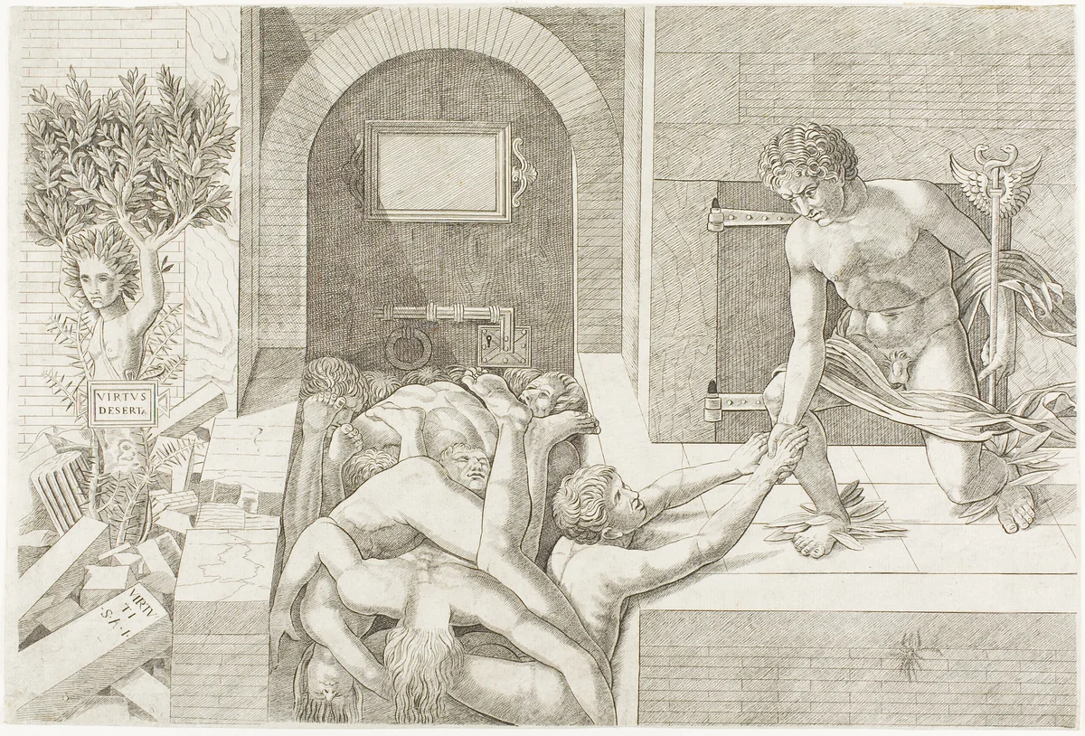Ignorance and Mercury by Andrea Mantegna, print, 1451-1506