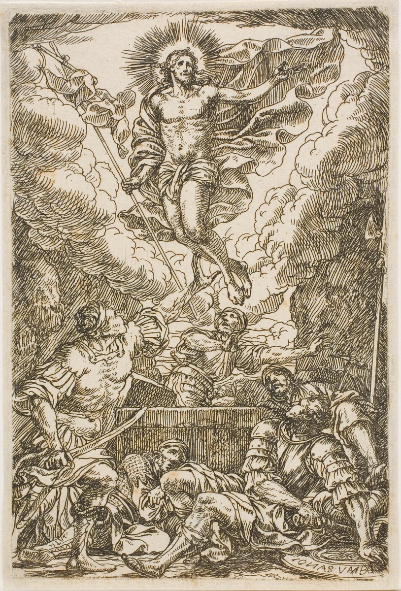 The Resurrection of Christ by Jonas Umbach, print, 1644-1693
