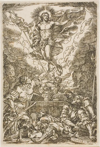 The Resurrection of Christ by Jonas Umbach, print, 1644-1693