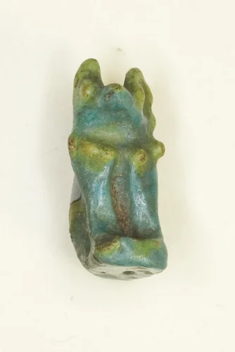 Amulet of the Goddess Bastet as a Seated Cat by Egyptian, metalwork, -664--332