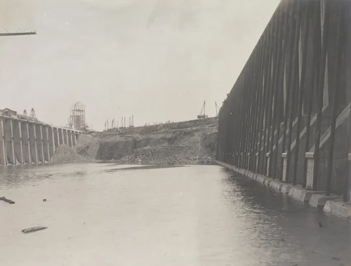 Balboa Terminals. Alongside of Entrance Pier before flooding by Unidentified Photographer, photograph, 1916