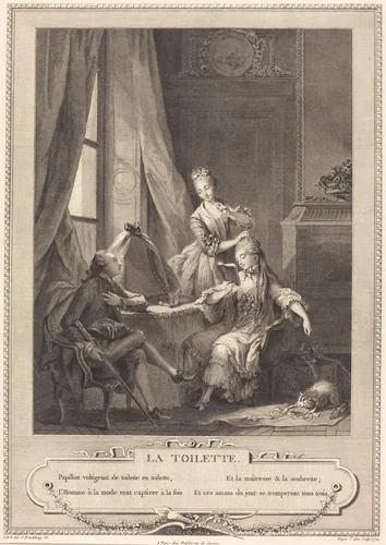 La toilette by Nicolas Joseph Voyez; Sigmund Freudenberger, print, 1774